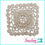 LACE - CROCHET-SQUARE PETAL-COTTON(CREAM)